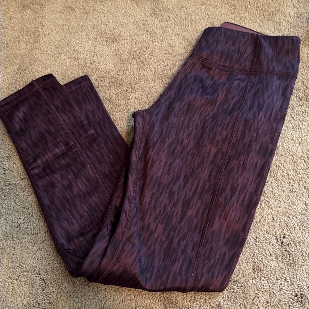 Title Nine Running Purple Patterned Leggings